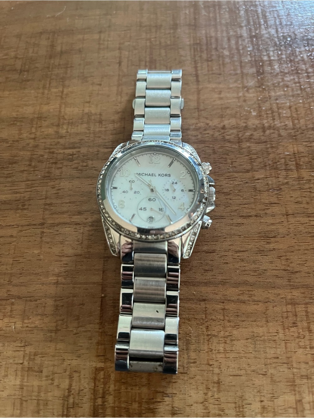 Michael Kors Silver Tone Crystal Accent Women's Watch